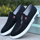 Sapatos masculinos tênis de lona respirável para jovens deslizamento em sapatos de tênis de caminhada mocassins casa mocassins trabalho skate apartamentos