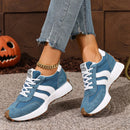 Mulheres tênis retro casual fundo plano dedo do pé redondo sapatos esportivos primavera outono tênis feminino moda designer sapatos femininos