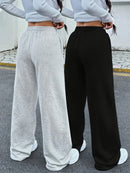 Calças de jogging femininas com cordão, casuais e confortáveis com bolsos, calças esportivas de cintura média, adequadas para todas as estações