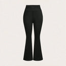 Calças femininas pretas de cintura alta queimadas elásticas calças de emagrecimento casual diário na moda 2026 primavera moda feminina bottoms soltos