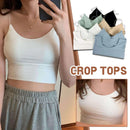 1pc feminino sexy cor sólida camisola tubo de seda gelo sem costura esportes regata sem fio roupa interior sutiã acolchoado bralette colete