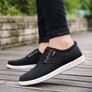 Novos tênis masculinos de lona, sapatos casuais respiráveis para homens, sapatos confortáveis para dirigir, tênis com cadarço, zapatillas de hombre