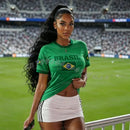 Camiseta de Futebol com Bandeira do Brasil para Mulheres e Homens, Verão 2026, Camisetas de Manga Curta, Roupas Esportivas para Família, Presente para Fãs do Brasil