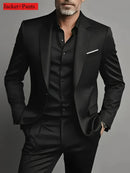 2 peças ternos de tamanho extra grande para homens casamento noivo smoking conjuntos de baile negócios masculino blazer trajes de hombre