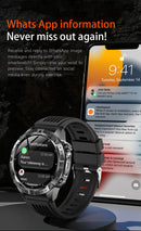 NOVO 2026 Smartwatch GPS Militar para Atividades ao Ar Livre com Mapa Offline, GPS L1+L2 de Banda Dupla, Bússola, Ciclismo, Corrida, Natação, Monitor de Frequência Cardíaca e 10ATM