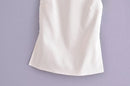 Hxao mulheres topo 2024 rendas até sem costas camisola topo feminino roupas baratas sexy moda tanques & camis colheita topo feminino branco preto