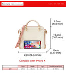 Bolsa de Ombro Feminina FOXER em Couro Rachado, Bolsa Elegante, Nova Bolsa Tote Grande Feminina 2026, Bolsa Transversal de Design Luxuoso