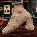 Botas de tornozelo para homens moda costura leve confortável sapatos casuais tênis respirável sapatos de condução ao ar livre