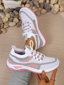 Sapatos femininos de duas cores para trabalho, tênis casuais femininos 2026 com frete grátis.