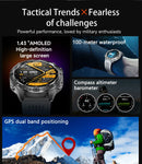 NOVO 2026 Smartwatch GPS Militar para Atividades ao Ar Livre com Mapa Offline, GPS L1+L2 de Banda Dupla, Bússola, Ciclismo, Corrida, Natação, Monitor de Frequência Cardíaca e 10ATM