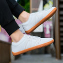 Tênis descalço minimalista masculino, ajuste largo, sola zero, relaxamento ideal, treinador cruzado masculino, sapatos descalços, caixa de dedo largo