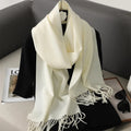 62 cores sólidas mulheres cachecol de inverno quente engrossar xale de caxemira moda ao ar livre luxo borlas pashmina senhora envoltório cachecóis à prova de vento