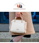 Bolsa de Ombro Feminina FOXER em Couro Rachado, Bolsa Elegante, Nova Bolsa Tote Grande Feminina 2026, Bolsa Transversal de Design Luxuoso