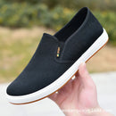 Tênis de lona masculino casual deslizamento vulcanizado leve sapatos planos acessível frete grátis