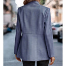 Blazer Feminino de Manga Longa, Cardigã Casual Chic Francês, Casaco Feminino, Vestuário Feminino