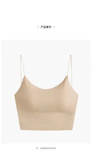 1pc feminino sexy cor sólida camisola tubo de seda gelo sem costura esportes regata sem fio roupa interior sutiã acolchoado bralette colete