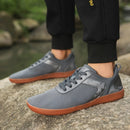 Tênis descalço minimalista masculino, ajuste largo, sola zero, relaxamento ideal, treinador cruzado masculino, sapatos descalços, caixa de dedo largo