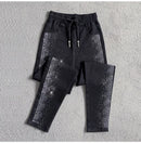 Coreano novo 2026 primavera outono perfuração quente jeans elásticos feminino solto de cintura alta haren denim calças femininas casuais jeans selvagens