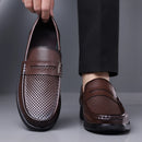Mocassins de Couro Masculinos Casuais Slip-on Respiráveis Confortáveis para Caminhada e Escritório – Coleção Verão 2026