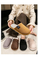 Inverno quente chinelos casa dos homens antiderrapante sapatos macios confortáveis de salto plano casa interior quarto chinelos de pelúcia quarto sapatos femininos