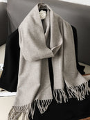 62 cores sólidas mulheres cachecol de inverno quente engrossar xale de caxemira moda ao ar livre luxo borlas pashmina senhora envoltório cachecóis à prova de vento