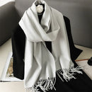 62 cores sólidas mulheres cachecol de inverno quente engrossar xale de caxemira moda ao ar livre luxo borlas pashmina senhora envoltório cachecóis à prova de vento