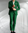 Green Linen Male Suits Wedding Tuxedo Business Fashion Blazer Sets Custom Made Two Pieces (Jacket+Pants) Conjuntos De Chaqueta
