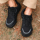 Oiaano descalço dedo do pé largo homem sapatos lazer tênis malha rendas até respirável conforto leve esportes caminhada correndo caminhadas