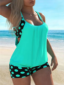 Novo Maiô Feminino Esportivo Slim com Recortes, Modelo Tankini Conservador de Corte Reto