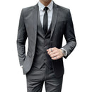 Terno atualizar o novo tecido masculino negócios cavalheiro moda fino trabalho cor sólida plus size vestido justo casamento melhor homem terno
