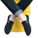 Sapatos masculinos tênis de lona respirável para jovens deslizamento em sapatos de tênis de caminhada mocassins casa mocassins trabalho skate apartamentos