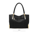 Bolsa feminina de couro genuíno foxer, design elegante e luxuoso, bolsa de ombro feminina, bolsa tote de grande capacidade, melhor presente para mãe, esposa