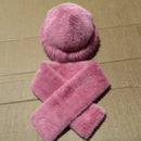 Luxury Faux Fur Hat & Scarf Set - Warm Elegant Versatile for Winter Cold Commute High-end Holiday Party
