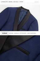 Conjunto de Terno Masculino 3 Peças com Lapela Preta Tamanho EUA: Casaco, Colete e Calças / Traje Formal para Noivo, Casamento e Negócios