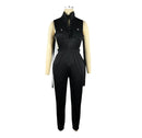 Macacão feminino sem mangas picante, botão lateral, zíper, 4 bolso, streetwear sexy, macacão de moda