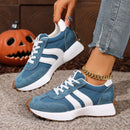 Mulheres tênis retro casual fundo plano dedo do pé redondo sapatos esportivos primavera outono tênis feminino moda designer sapatos femininos