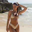 Conjunto de Biquíni Sexy com Detalhes Franzidos, Micro Biquínis Sólidos, Roupa de Banho Feminina, Moda Praia