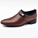 Sapatos de couro clássicos para homens deslizamento no dedo do pé apontado oxfords formal festa de casamento escritório negócios sapatos casuais para masculino