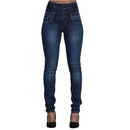 Mulheres jeans preto push up lápis denim calças senhoras vintage cintura alta casual estiramento magro mãe jean magro femme