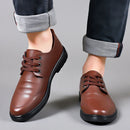Sapato Masculino de Luxo em Couro Genuíno para Uso Externo, Sapatos Casuais de Couro Oxford com Cadarço, Sapatos Sociais de Grife com Cadarço para Negócios