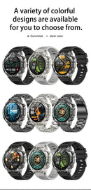 NOVO 2026 Smartwatch GPS Militar para Atividades ao Ar Livre com Mapa Offline, GPS L1+L2 de Banda Dupla, Bússola, Ciclismo, Corrida, Natação, Monitor de Frequência Cardíaca e 10ATM