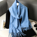 62 cores sólidas mulheres cachecol de inverno quente engrossar xale de caxemira moda ao ar livre luxo borlas pashmina senhora envoltório cachecóis à prova de vento