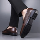 Mocassins de Couro Masculinos Casuais Slip-on Respiráveis Confortáveis para Caminhada e Escritório – Coleção Verão 2026