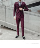 Terno atualizar o novo tecido masculino negócios cavalheiro moda fino trabalho cor sólida plus size vestido justo casamento melhor homem terno