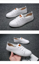 Novos Sapatos Europeus para Homens, Sapatos Casuais de Couro, Sapatos de Skate Fashion, Tênis de Rua com Cadarço para Jovens