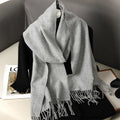 62 cores sólidas mulheres cachecol de inverno quente engrossar xale de caxemira moda ao ar livre luxo borlas pashmina senhora envoltório cachecóis à prova de vento