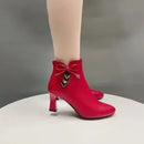2023 botas de salto alto feminino primavera e outono botas únicas novos sapatos femininos zip branco à prova dwaterproof água taiwan sapatos de salto alto
