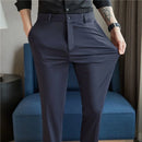 29-42 Men's Summer Pants Thin Straight Stretch Casual Pants with No Trace No Ironing Fabric Silky and Cool Feeling