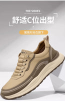 Mocassins masculinos de couro, confortáveis, respiráveis, leves, antiderrapantes, à prova d'água, sapatos casuais para atacado