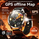 NOVO 2026 Smartwatch GPS Militar para Atividades ao Ar Livre com Mapa Offline, GPS L1+L2 de Banda Dupla, Bússola, Ciclismo, Corrida, Natação, Monitor de Frequência Cardíaca e 10ATM